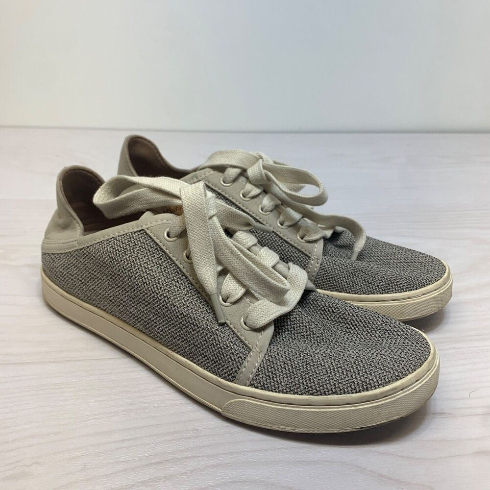 OluKai Pehuea Li Women's Size 7.5 Gray Textile Sneakers Casual Lace Up Shoes